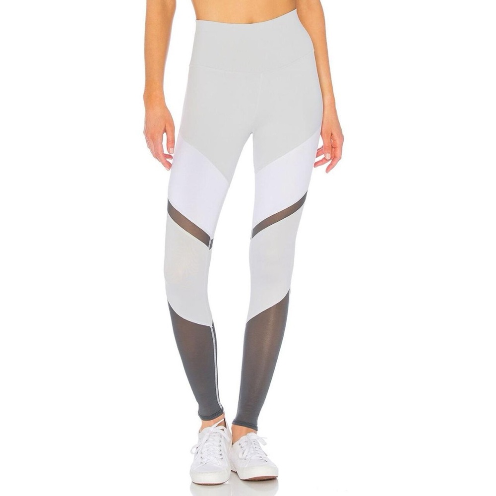 alo sheila high waisted legging with mesh